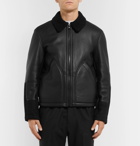 Mr P. - Shearling-Lined Leather and Suede Jacket - Men - Black