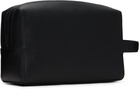 Paul Smith Black Straw-Grain Embossed Leather Wash Pouch