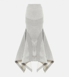 The Attico Cotton jersey asymmetrical maxi skirt