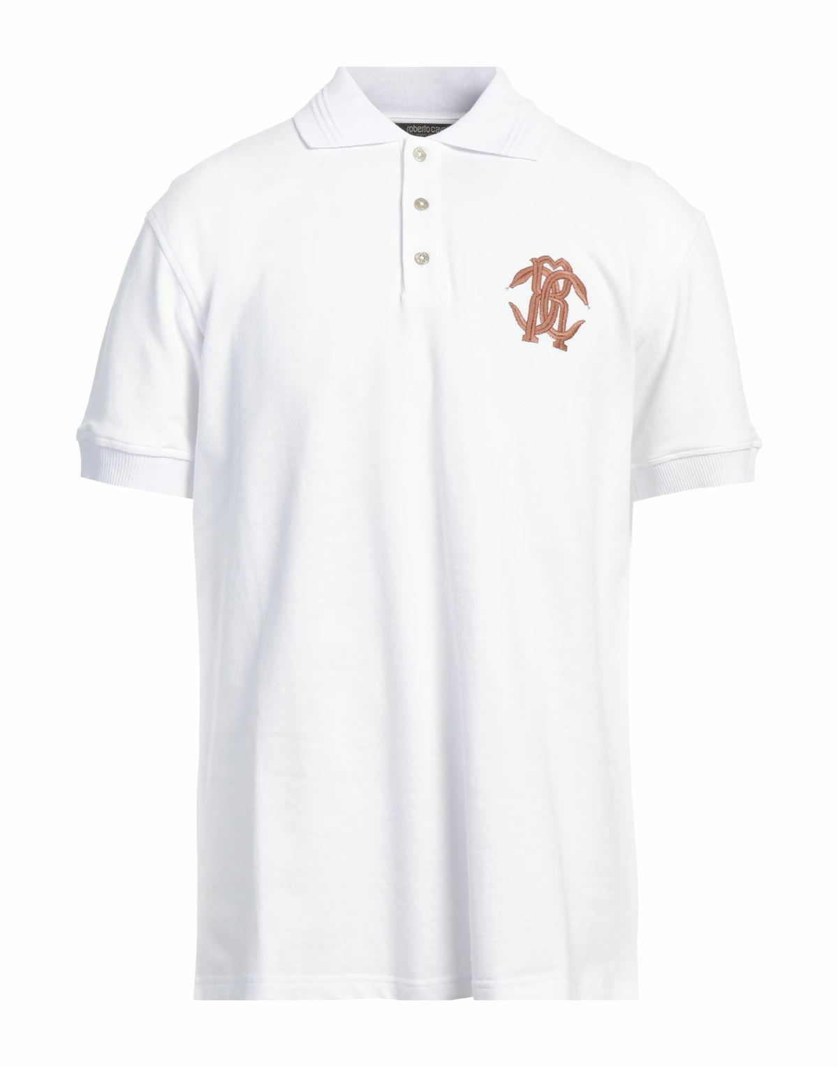 Roberto Cavalli Mens Polo shirt in White