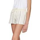 See by Chloe Off-White and Black Striped Shorts