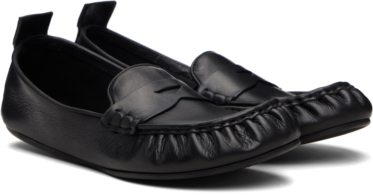 Acne Studios Black Leather Loafers