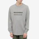 Maharishi Men's Long Sleeve MILTYPE Logo T-Shirt in GreyMarl