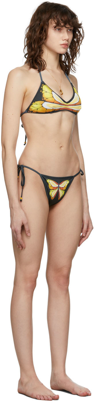 Juliet Johnstone SSENSE Exclusive Black Butterfly Bikini