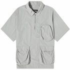 Uniform Bridge Men's Pullover Pocket Short Sleeve Shirt in Grey