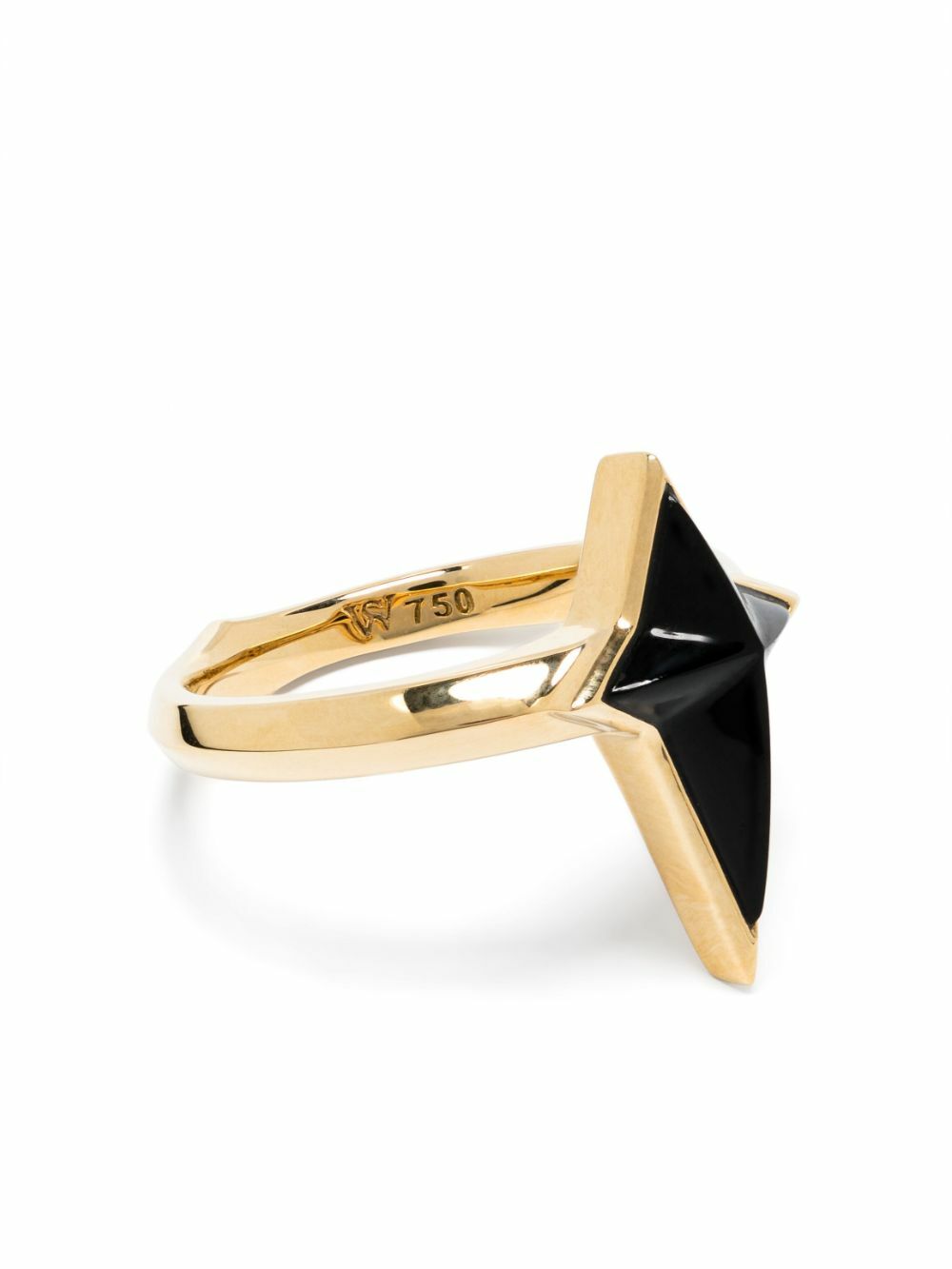 Stephen Webster 18K Yellow Gold New Cross Onyx Ring