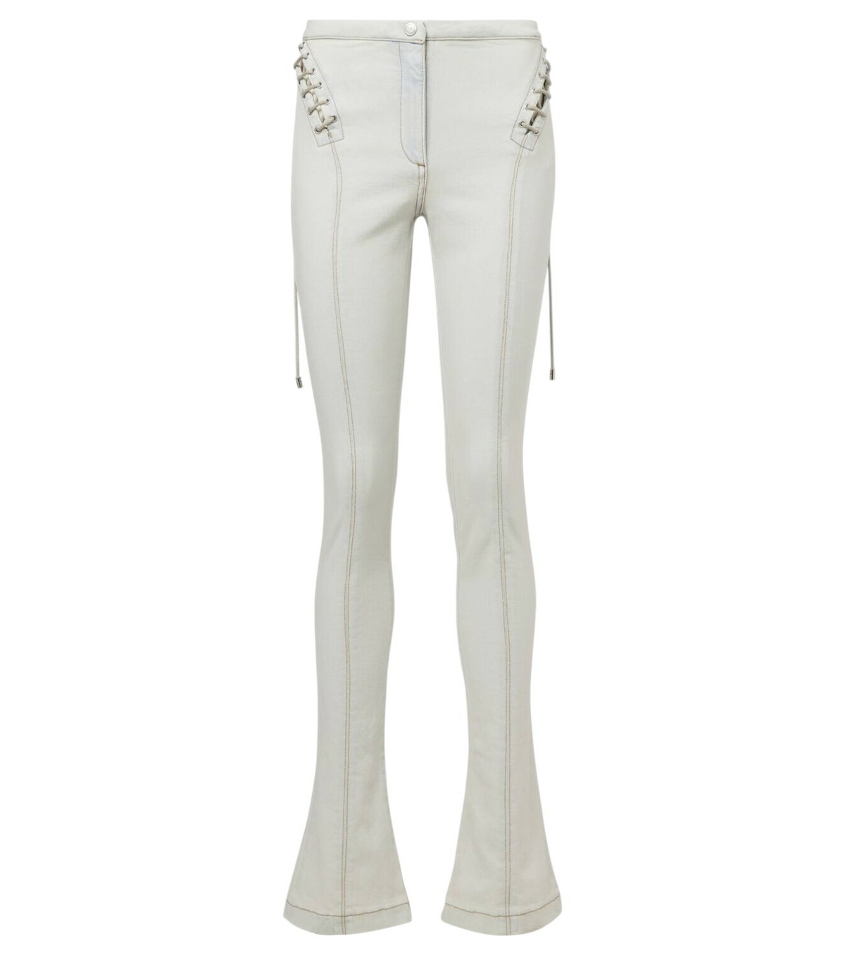 デニム・ジーパン BLUMARINE Woman Jeans White 2J195A N0102 Boot Cut Bull Cotton Jeans | Blumarine
