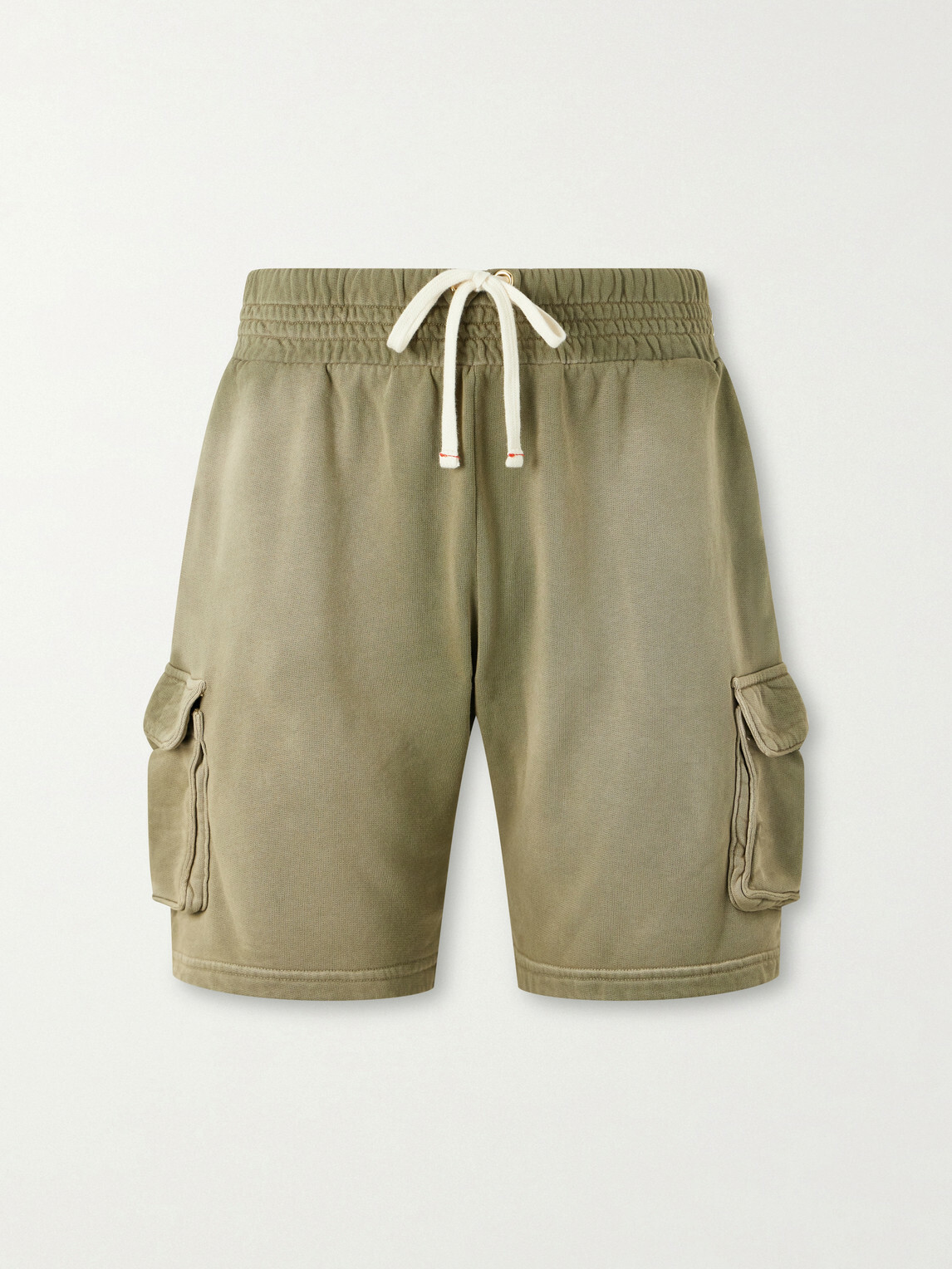 Les Tien - Yacht Straight-Leg Cotton-Jersey Cargo Shorts - Green