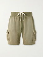 Les Tien - Yacht Straight-Leg Cotton-Jersey Cargo Shorts - Green
