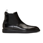 Prada Black Leather Chelsea Boots