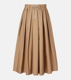 'S Max Mara Pineta pleated cotton poplin midi skirt