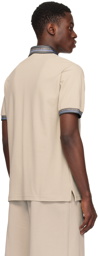 Versace Jeans Couture Beige Printed Polo