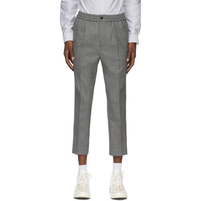 Photo: AMI Alexandre Mattiussi Grey Wool Elasticized Trousers