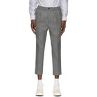 AMI Alexandre Mattiussi Grey Wool Elasticized Trousers