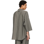 Fear of God Gray Cotton Wool Oxford Relaxed Short Sleeve Shirt