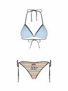 MC2 Saint Barth Women Crochet Triangle Bikini Maleah With Pacthes | Beepy Bella Special Edition