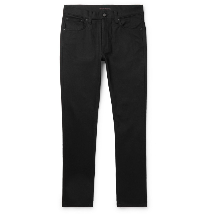 Photo: Nudie Jeans - Limited Edition Lean Dean Slim-Fit Organic Denim Jeans - Black