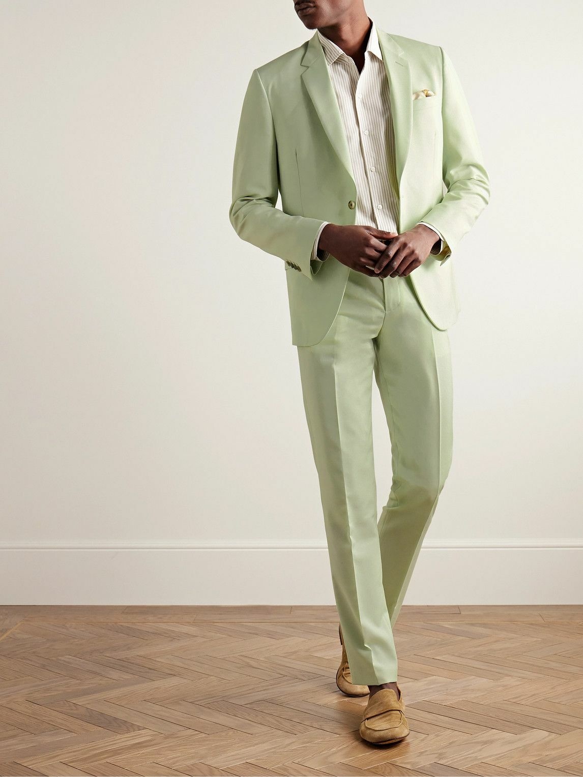 Hunter Green Slim Fit Suit Pants - Black Tie Formalwear