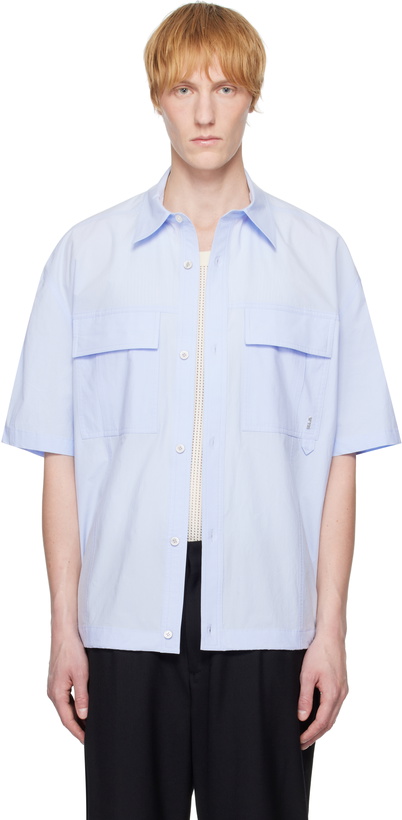 Photo: WOOYOUNGMI Blue Banding Short Sleeve Shirt