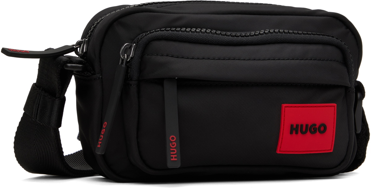 Hugo Black Logo Patch Bag