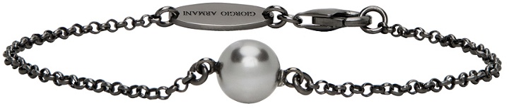 Photo: Giorgio Armani Silver Pearl Pendant Bracelet