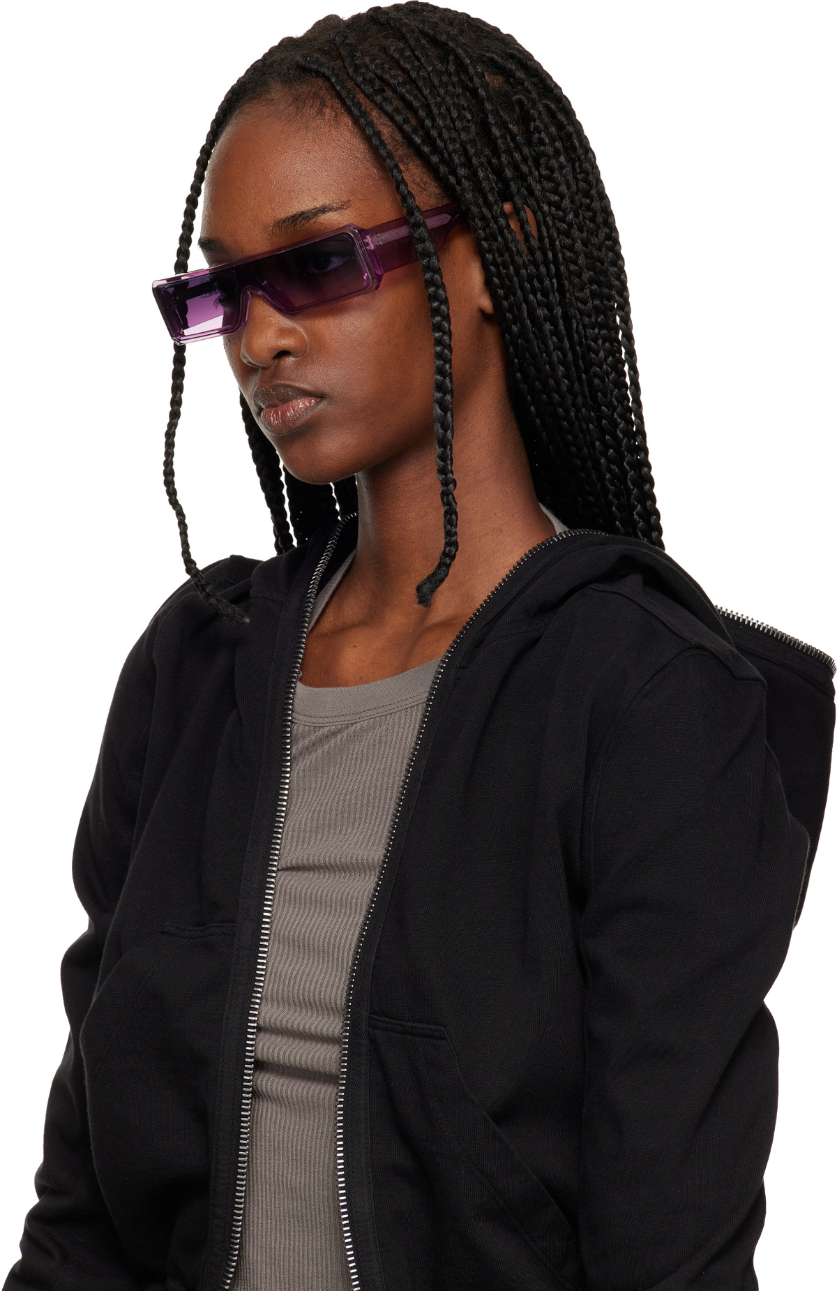 Rick Owens Purple Temple Gethshades Sunglasses