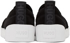 Hugo Black Suede Zero Tennis Slip-On Sneakers