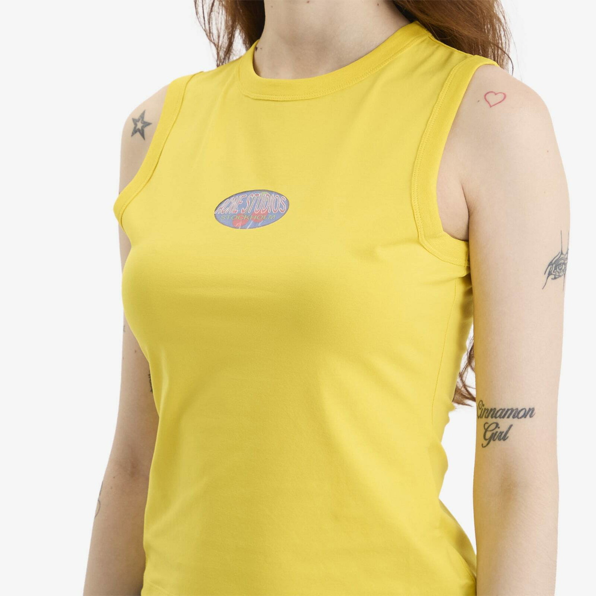 Acne Studios Women's Sleeveless T-Shirt in Bright Yellow