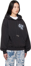 Off-White Black Handdraw Script Over Hoodie
