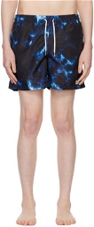 Bather Navy Shibori Ne-Maki Shorts