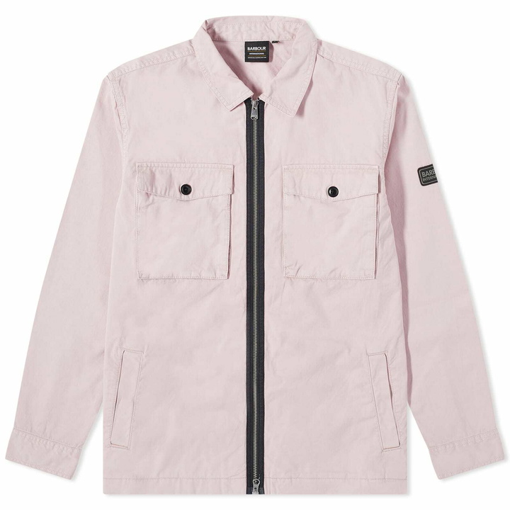 Photo: Barbour Men's B.Intl Cloud Overshirt in Dusk Pink