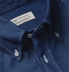 MAN 1924 - Slim-Fit Button-Down Collar Cotton-Chambray Shirt - Blue