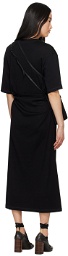 LEMAIRE Black Belted Midi Dress