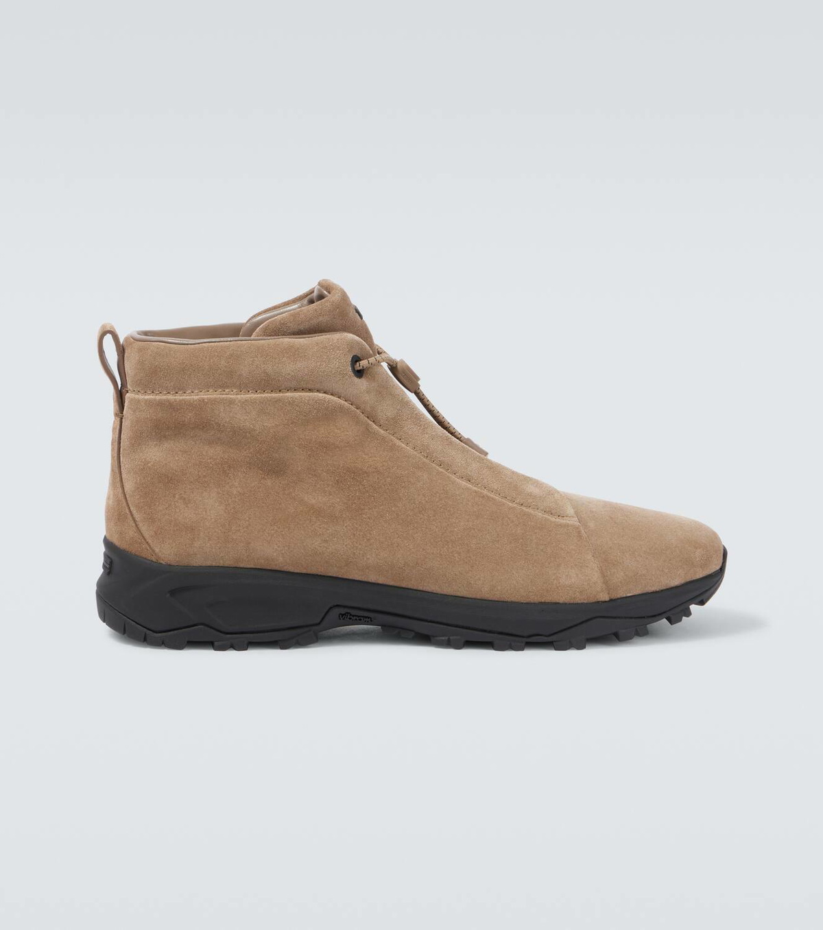 Zegna Triple Stitch suede high-top sneakers