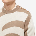 Soulland x Armor-Lux Button Crew Knit in Beige