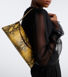 Balmain 64-83 Small snake-effect leather shoulder bag