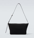 The Row Lloyd leather-trimmed shoulder bag