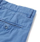 Aspesi - Slim-Fit Washed Cotton-Twill Shorts - Men - Blue