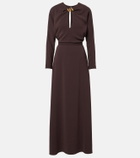 Max Mara Embellished cady maxi dress
