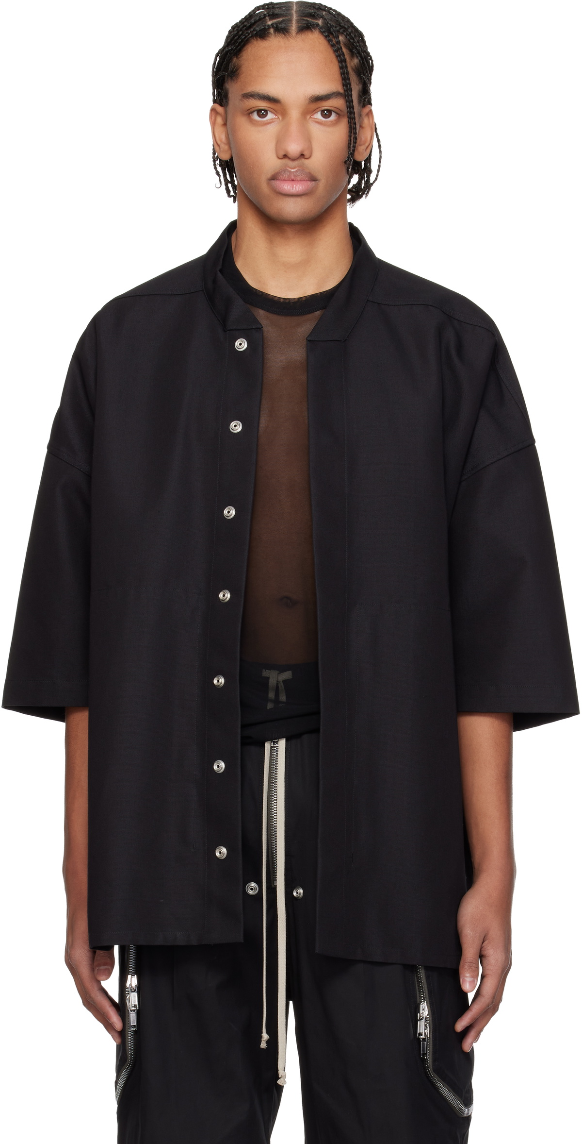 Rick Owens Black Temple SS Jumbo Faun Shirt Rick Owens