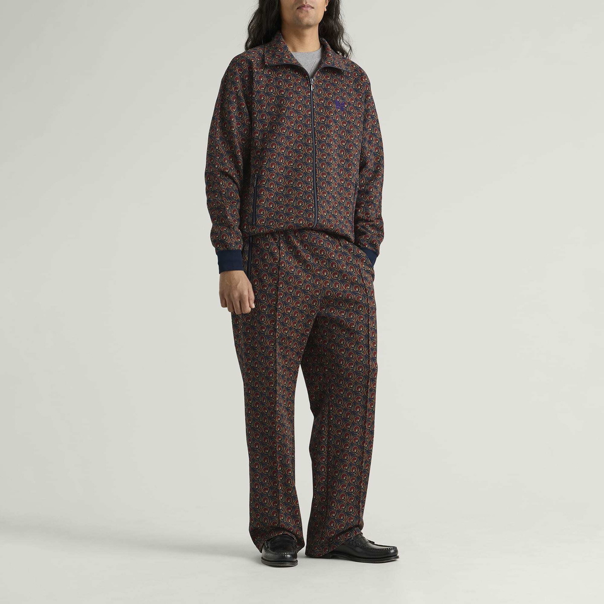 Needles Men's Poly Jacquard Track Jacket in Vortex