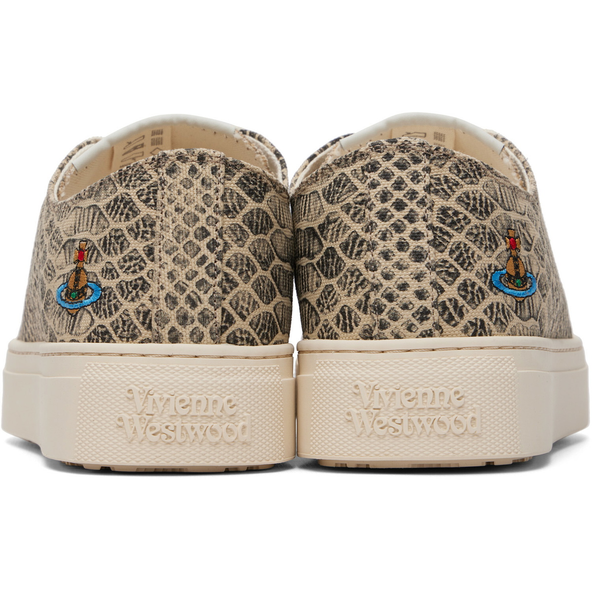 Vivienne Westwood Beige Low Top Plimsoll Sneakers