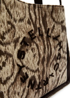 Stella Mccartney Logo Leopard-jacquard Canvas Tote bag - Brown - One Size