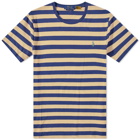 Polo Ralph Lauren Men's Broad Stripe T-Shirt in Empire Yellow/Light Navy