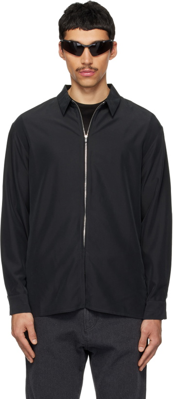 Photo: POST ARCHIVE FACTION (PAF) Black Zip Archive Shirt