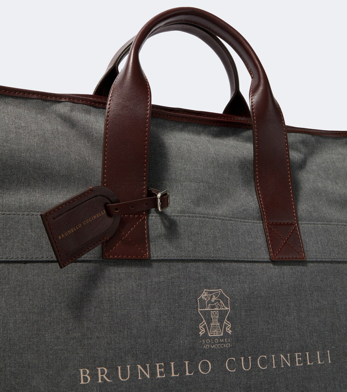 Brunello Cucinelli Leather-trimmed canvas garment bag Brunello