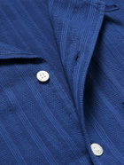 La Paz - Panama Convertible-Collar Striped Textured-Cotton Shirt - Unknown