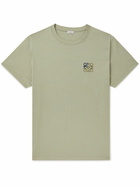 Loewe - Logo-Embroidered Cotton-Jersey T-Shirt - Green