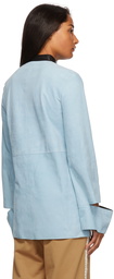 Loewe Slit Cuff Suede Blouse