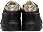 Valentino Garavani Black One Stud Sneakers